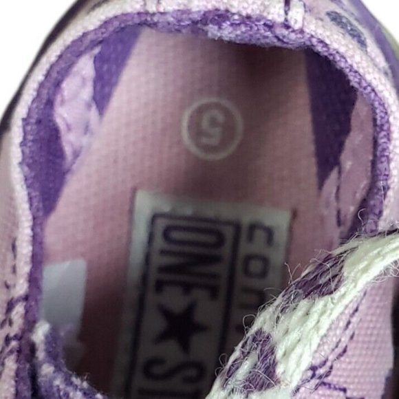 Converse One Star Little Girls Chucks Tennis Shoes Size 5 US Sneakers See Descri - Picture 9 of 10